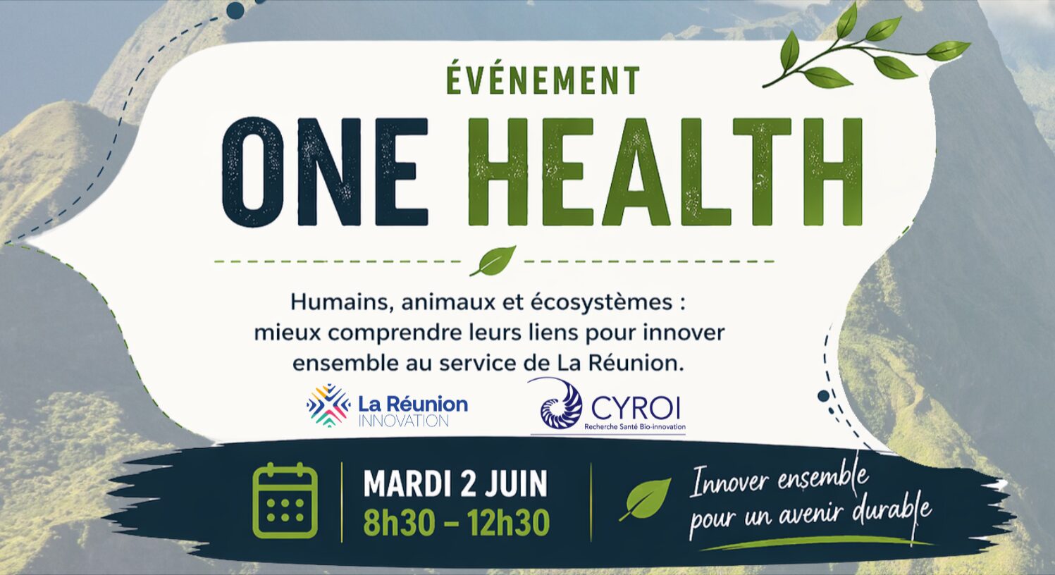 Visuel de la matinée One Health organisée à La Réunion le 2 juin